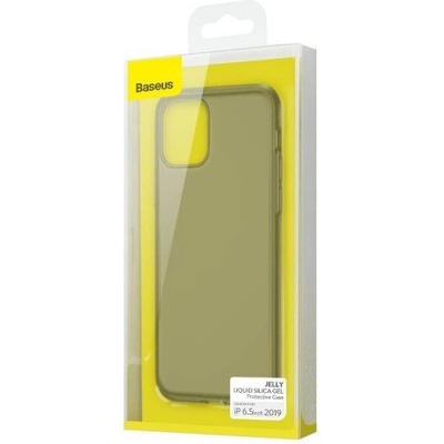 Baseus iPhone 11 Pro Max case Jelly Liquid Silica Gel Protective čiré čierne