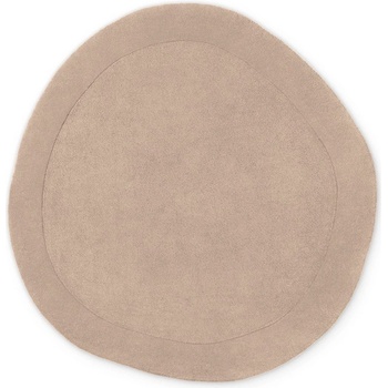 Villeroy & Boch Бежов ръчно изработен кръгъл килим със смес от вълна ø 160 cm Kari Organic - Villeroy&Boch (106286-160 Organic Round)