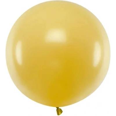 Party Deco Голям Латексов Балон, 60 см, Металик Злато (olbom-019)