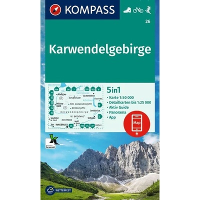 Karwendelgebirge (Kompass - 26) - turistická mapa