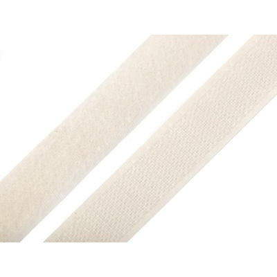 Prima-obchod Suchý zip háček + plyš šíře 30 mm krémový PES/PA, barva Krémová sv.
