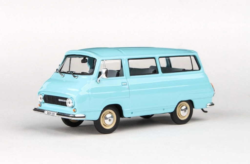Abrex 1/43 – Skoda 1203 Minibus 1974 – Rouge – Occasion – Boîte Incluse