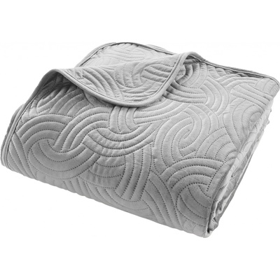 Douceur d'intérieur Přehoz na postel a 2 povlaky na polštáře, 220 x 240 cm, šedý