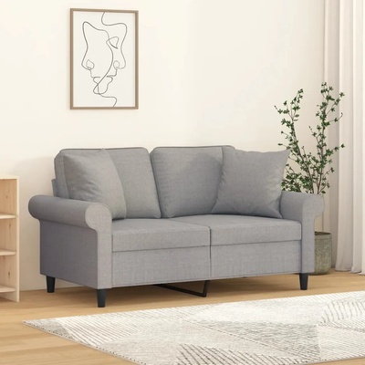 vidaXL Декоративни възглавници, 2 бр, светлосиви, 40x40 см, плат (349471)