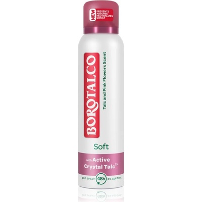 Borotalco Soft Talc & Pink Flower дезодорант в спрей без алкохол 150ml