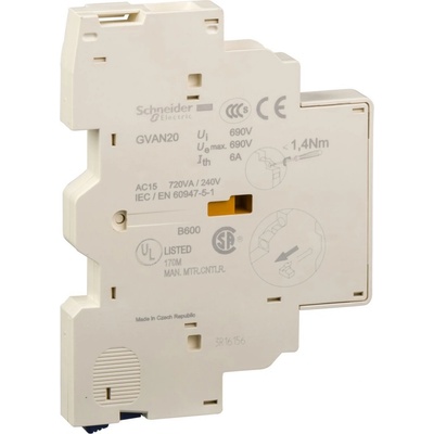 Schneider electric GVAN20 Bočně mont. blok pomocných kont.