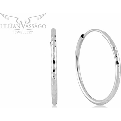 Lillian Vassago Kruhové náušnice z bieleho zlata 2,8 cm LLV06-GER338