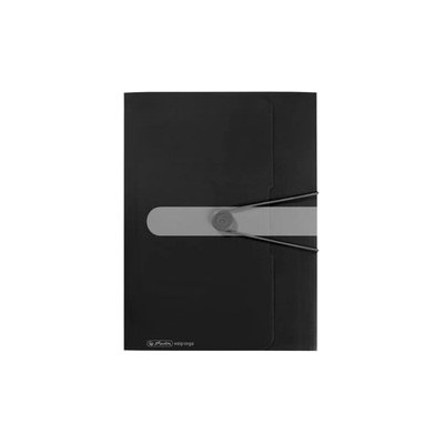 Herlitz Desky s gumičkou easy orga A4 3 chlopně PP neprůhledné černé