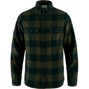 Fjällräven Мъжка риза с копчета Fjällräven Övik Heavy Flannel Shirt - Deep Forest / Dark Navy (033-2944-0313)
