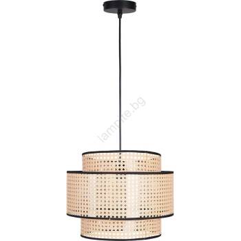 Polux Пендел TAKARA 1xE27/20W/230V Ø 40 см бежов (SA2351)