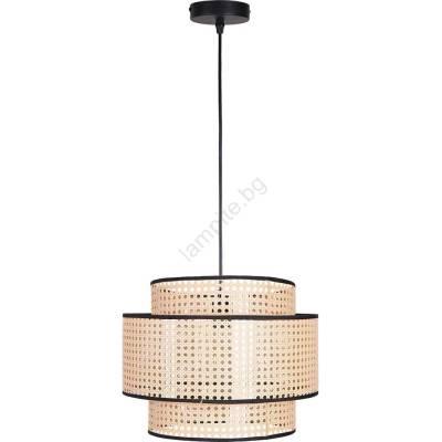 Polux Пендел TAKARA 1xE27/20W/230V Ø 40 см бежов (SA2351)