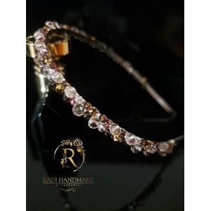 Radi handmade Стилна диадема с розови и виолетови кристали (940)