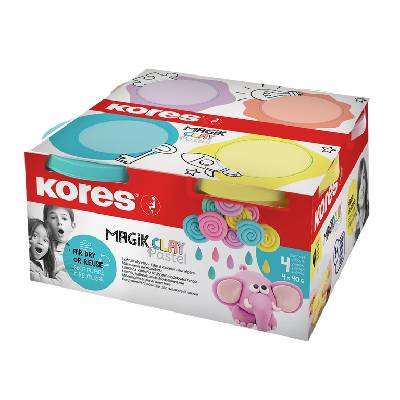 Kores Modelovací hmota MAGIK CLAY Pastel - 4 × 40 g