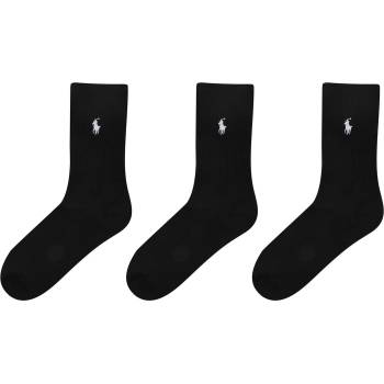 Ralph Lauren Чорапи Polo Ralph Lauren Women's Cotton Three-Pack Crew Socks - Black
