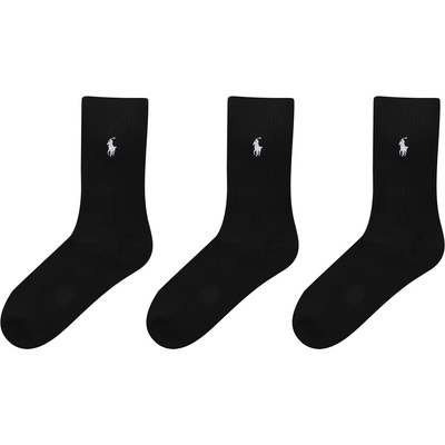 Ralph Lauren Чорапи Polo Ralph Lauren Women's Cotton Three-Pack Crew Socks - Black