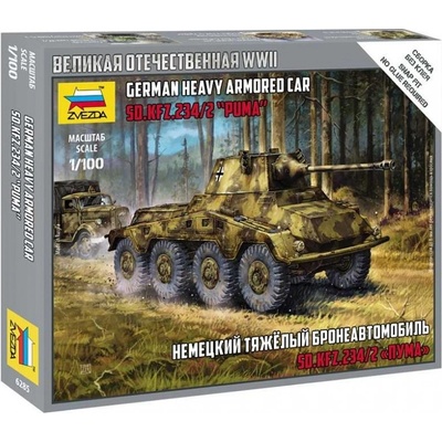 Zvezda Sd.Kfz.234 Puma Snap Kit tank 6285 1:100