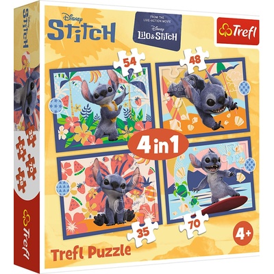 TREFL Lilo & Stitch Prázdniny na Havaji 4v1 35,48,54,70 dielov