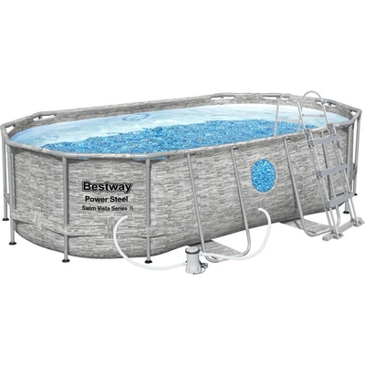 Bestway Power Steel Stacked Stone Swim Vista