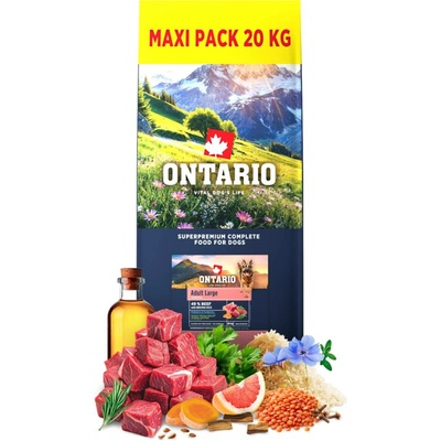 Ontario Adult Large Beef & Brown Rice 20 kg
