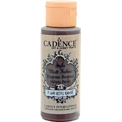 Cadence textilní barva Matt tmavá hnědá 59 ml