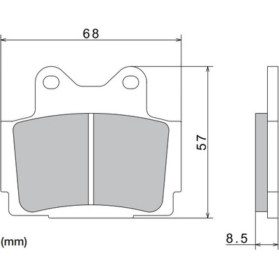 Brzdové destičky, NISSIN (semi-metalická směs) 2 ks v balení M501-372