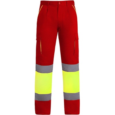 Roly Enix Pánske reflexné nohavice HV9321 Red 60