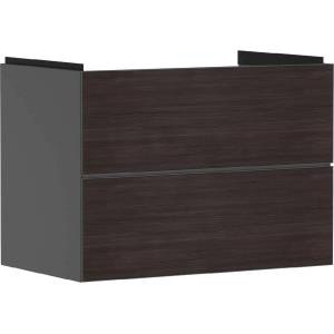 Hansgrohe Xevolos E - Шкафче за умивалник 78x58x48 см, 2 чекмеджета, матово сиво/тъмен дъб 54180730 (54180730)