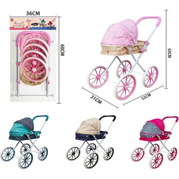 63 см метална зимна количка за кукли с големи гуми