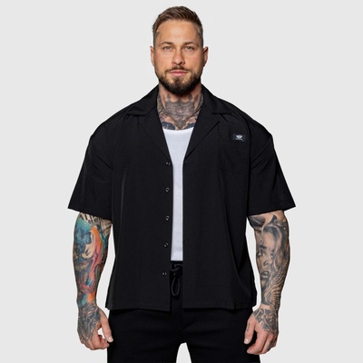 Iron Aesthetics Cuban oversized košile černá – Zboží Dáma