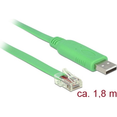 Delock 62960 USB A na RJ45 USB 2.0 USB-A zástrčka konektor rj45 1,8m zelený