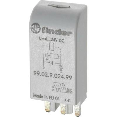 Finder zasouvací modul s diodou s LED diodou 99.02.0.230.59 Barvy světla (LED svítidlo): zelená Vhodné pro model (relé):