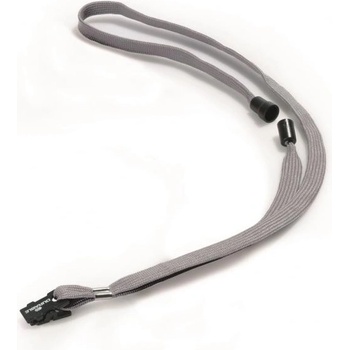 Snúrka na krk DURABLE 10mm sivý 10 ks