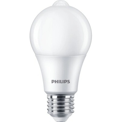 Philips LED žárovka E27 A60 8W 60W teplá bílá 2700K s pohybovým čidlem