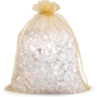 Dárkový pytlík 21x29 cm organza sv. zlatá