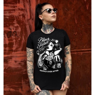 tričko hardcore black heart SNOW WHITE Čierna