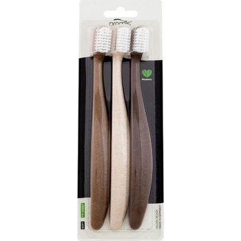 Promis Ekologická zubná kefka set Colour Soft neonový 3 ks