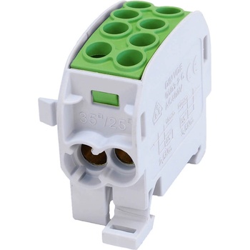 ELMARK КЛЕМЕН БЛОК ЗА din ШИНА 4Х25ММ2/4Х35ММ2, ЗЕЛЕН (81504005)