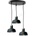 Keter Lighting Пендел HEBE 3xE27/60W/230V черен (KE0185)