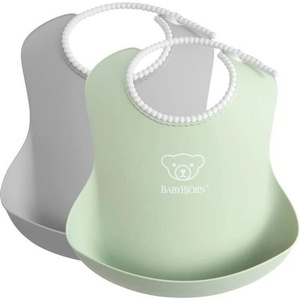 BabyBjörn Лигавник BabyBjorn - Powder Grey/Green, 2 броя (0202-046346A) - ozone