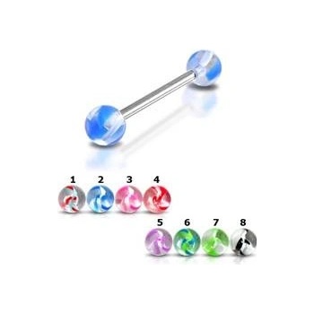 Šperky4U piercing do jazyka akrylát PJ01102-PW