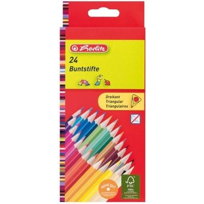 Herlitz trojhranné farbičky 24 farieb 10412039