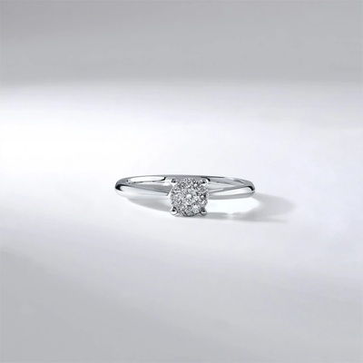 Lillian Vassago Zásnubní Prsten s diamanty v bílém zlatě LLV59 DR175W