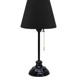 TopMebel Настолна лампа Vienna TopMebel E27 от плат/метал в черен цвят Φ22x45cm