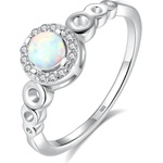 Silenti Jewelry Сребърен пръстен "Тръпка" - Светъл , 5 - 49мм (15.6мм диам. )