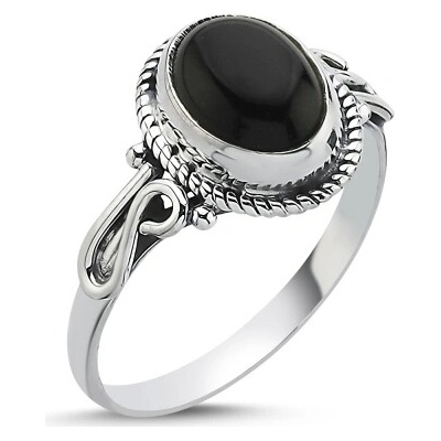 Olivie Strieborný prsteň ONYX 8272