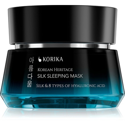 KORIKA Korean Heritage Silk & 8 Types of Hyaluronic Acid Silk Sleeping Mask hydratační a vyživující pleťová maska na noc 50 ml