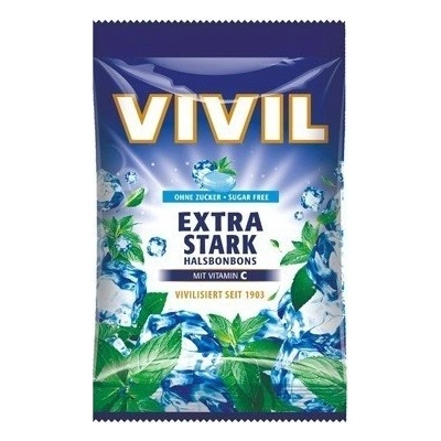 VIVIL Extra silný mentol vitamin C bez cukru 60 g