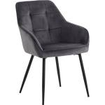 Unique Furniture Сиви тапицирани трапезни столове в комплект с подлакътници 2 бр. Nolan Square - Unique Furniture (50800004)