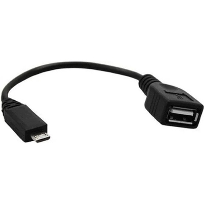 DeTech Кабел DeTech USB F - USB Micro, 30см, Черен -18080