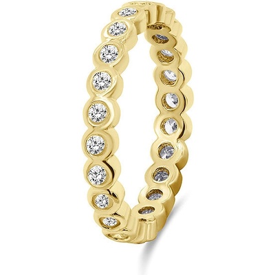 Brilio Silver Pozlacený prsten se zirkony RI050Y